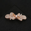 Alloy Electroplated Sweet Temperament Rhinestone Spring Clip For Women Hair Bow Clip