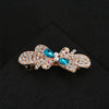Alloy Electroplated Sweet Temperament Rhinestone Spring Clip For Women Hair Bow Clip
