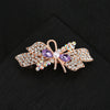 Alloy Electroplated Sweet Temperament Rhinestone Spring Clip For Women Hair Bow Clip