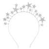 Alloy Electroplated Three Dimensional Star Headband For Women With Diamond And Pearl Simple Style