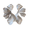 Alloy Electroplated Threedimensional Flower Metal Earrings For Women Light Luxury Highend Style