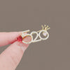 Alloy Electroplated Women's Antislip Brooch With Natural Style And Numbers Pattern