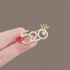 Alloy Electroplated Women's Antislip Brooch With Natural Style And Numbers Pattern