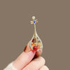 Alloy Electroplated Women's Natural Style Pipa Brooch Clothes Decoration