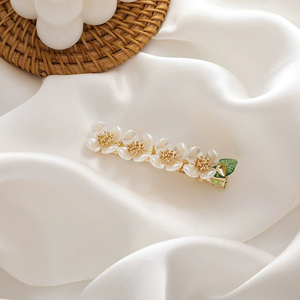 Alloy Electroplated Women's Plant Flower Style Duckbill Clip Hair Accessory