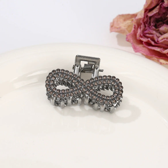 Alloy Electroplated Women's Rhinestone Pearl Hair Shark Clip With Bow Design
