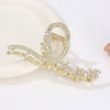 Alloy Electroplated Women's Rhinestone Pearl Hair Shark Clip With Bow Design