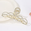 Alloy Electroplated Women's Rhinestone Pearl Hair Shark Clip With Bow Design