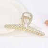 Alloy Electroplated Women's Rhinestone Pearl Hair Shark Clip With Bow Design