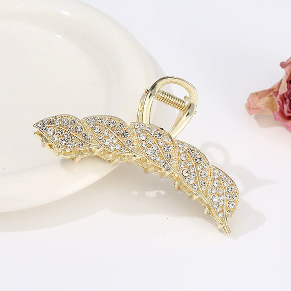 Alloy Electroplated Women's Rhinestone Pearl Hair Shark Clip With Bow Design