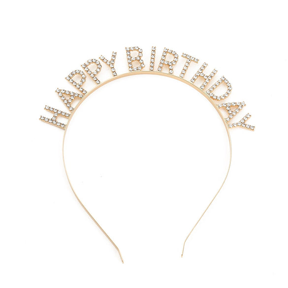 Alloy Electroplating Female Birthday Letter Headband