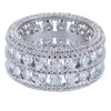 Alloy Electroplating Geometric Doublerow Hollow Microinlaid Zircon Women's Ring Jewelry