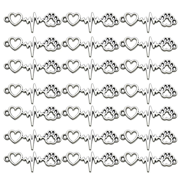 Alloy Electroplating Retro Silver Double Hole Connection Diy Pendant Jewelry Accessories