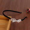 Alloy Electroplating Rhinestone Bow Headband For Women