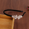 Alloy Electroplating Rhinestone Bow Headband For Women