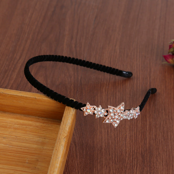 Alloy Electroplating Rhinestone Bow Headband For Women