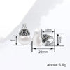 Alloy Elegant Geometric And Flower Pattern Zircon Inlaid Rose Earrings For Women