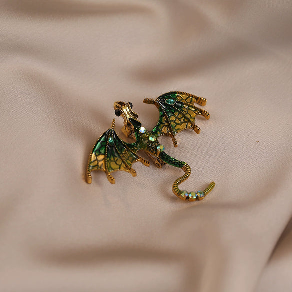 Alloy Enamel Animal Rhinestone Brooch For Women With Electroplating