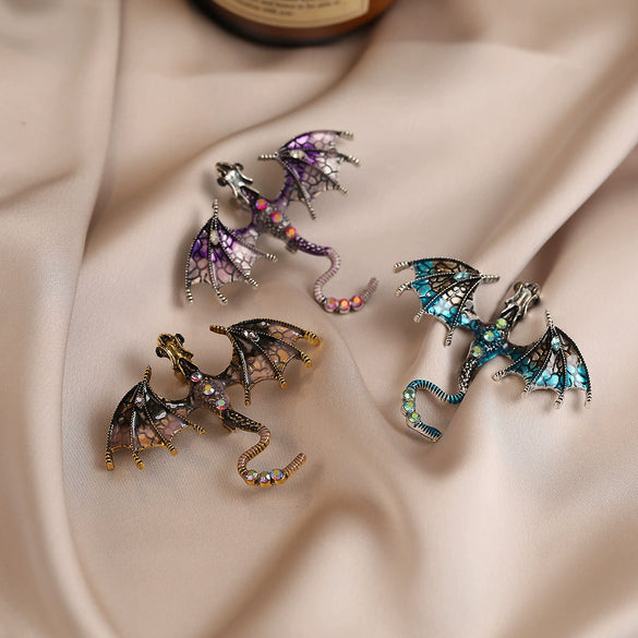 Alloy Enamel Animal Rhinestone Brooch For Women With Electroplating