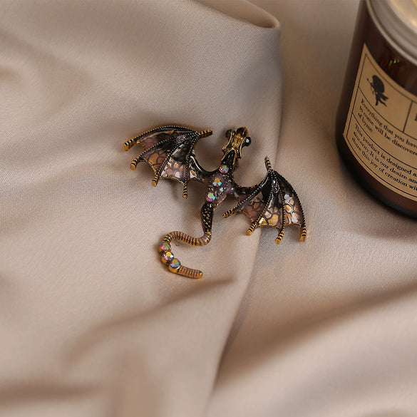 Alloy Enamel Animal Rhinestone Brooch For Women With Electroplating