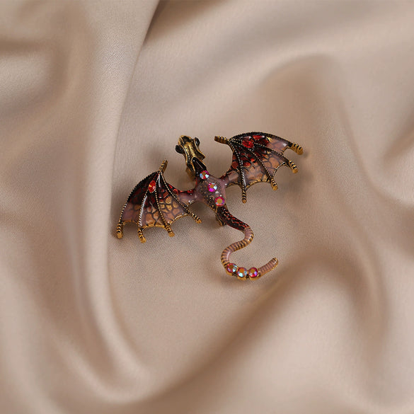 Alloy Enamel Animal Rhinestone Brooch For Women With Electroplating