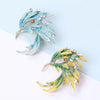 Alloy Enamel Flower Wing Women's Brooch With Electroplating