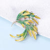 Alloy Enamel Flower Wing Women's Brooch With Electroplating