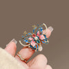 Alloy Enamel Painted Butterfly Women's Brooch With Electroplating