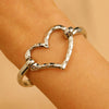 Alloy Exaggerated Cross Heart Electroplated Fashion Bracelet