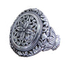 Alloy Exaggerated Distressed Plants And Flowers Ring