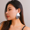 Alloy Exaggerated Geometric Dropshaped Electroplated Ear Studs Jewelry