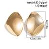 Alloy Exaggerated Geometric Dropshaped Electroplated Ear Studs Jewelry