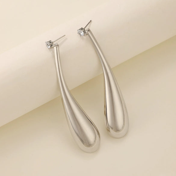 Alloy Exaggerated Punk Style Love Drop Bell Earrings And Necklace With Electroplating
