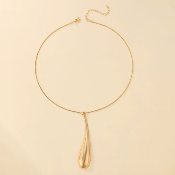 Alloy Exaggerated Punk Style Love Drop Bell Earrings And Necklace With Electroplating