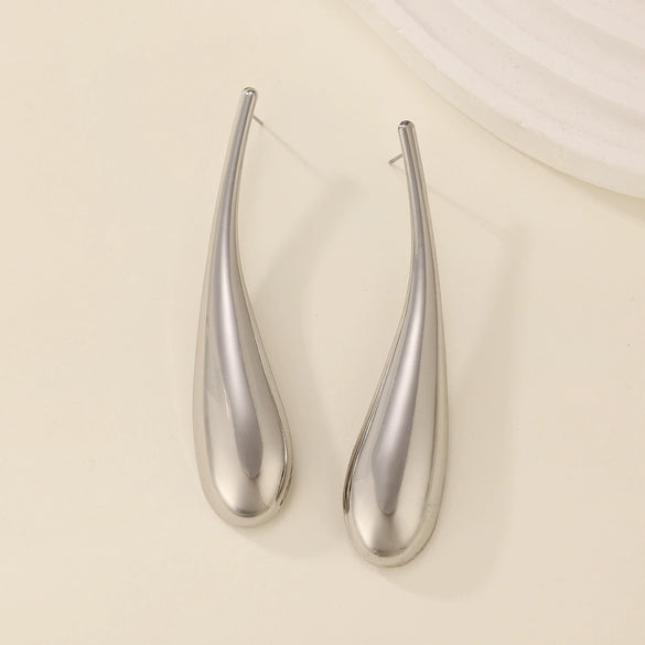 Alloy Exaggerated Punk Style Love Drop Bell Earrings And Necklace With Electroplating