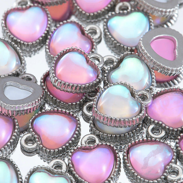 Alloy Fairy Pink Love Pendant Jewelry Accessories Electroplated