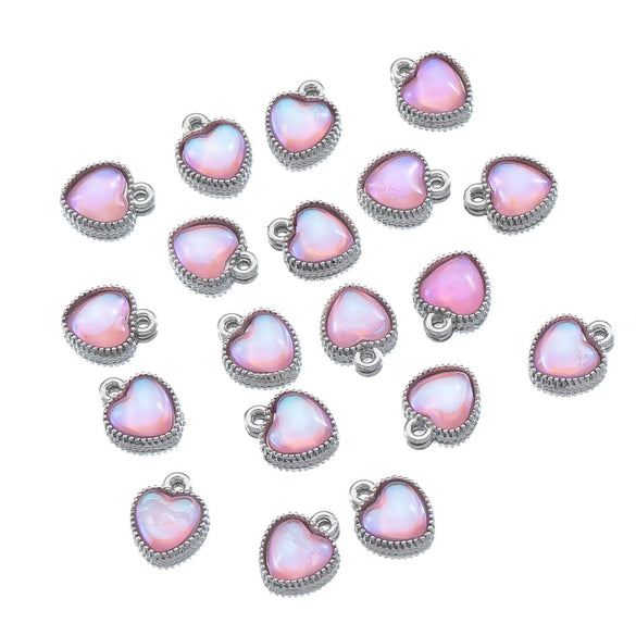 Alloy Fairy Pink Love Pendant Jewelry Accessories Electroplated