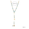 Alloy Fake Turquoise Handmade Geometric Multilayered Women's Necklace With Snake Bone Chain And Electroplating
