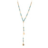 Alloy Fake Turquoise Handmade Geometric Multilayered Women's Necklace With Snake Bone Chain And Electroplating