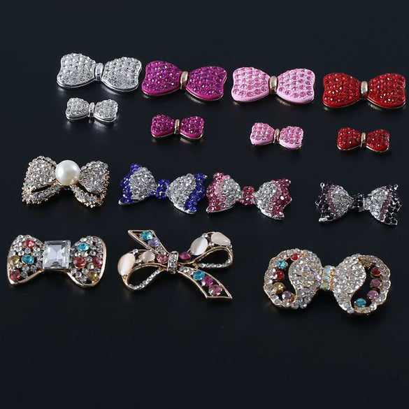 Alloy Fashion Bow Style Painted Mobile Phone Case Jewelry Accessories With Electroplating