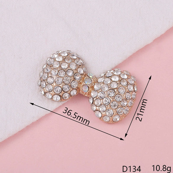 Alloy Fashion Bow Style Painted Mobile Phone Case Jewelry Accessories With Electroplating