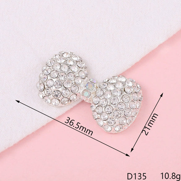 Alloy Fashion Bow Style Painted Mobile Phone Case Jewelry Accessories With Electroplating