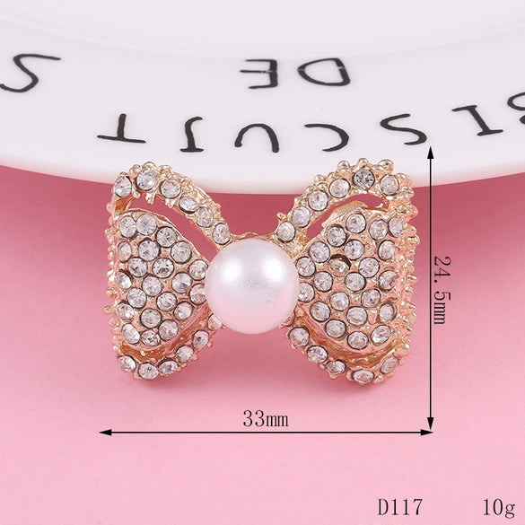 Alloy Fashion Bow Style Painted Mobile Phone Case Jewelry Accessories With Electroplating