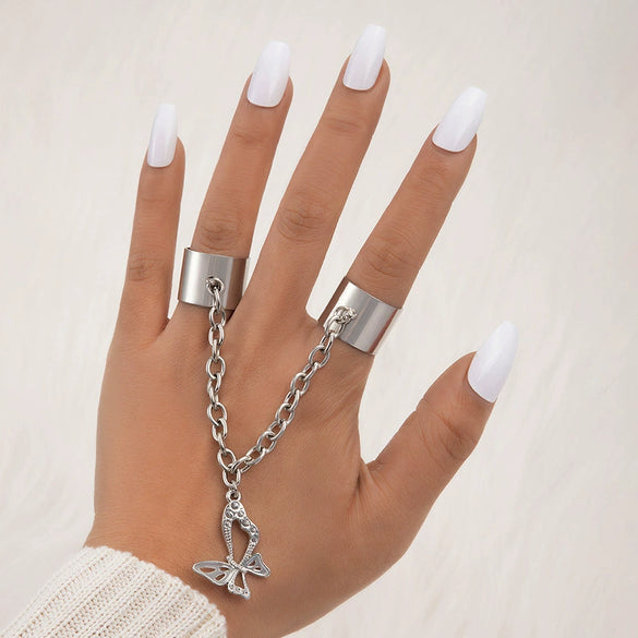 Alloy Fashion Geometric Cut Out Carved Ring Jewelry