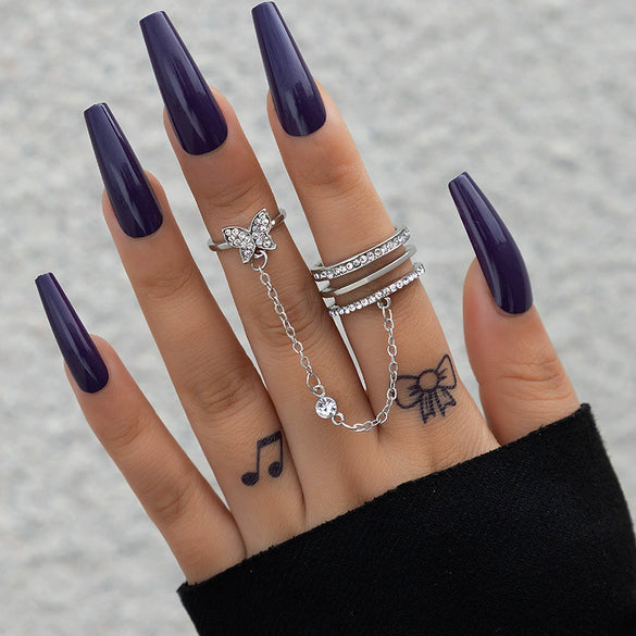 Alloy Fashion Geometric Cut Out Carved Ring Jewelry