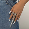 Alloy Fashion Geometric Cut Out Carved Ring Jewelry