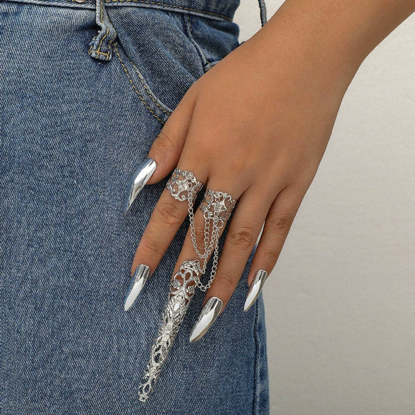 Alloy Fashion Geometric Cut Out Carved Ring Jewelry