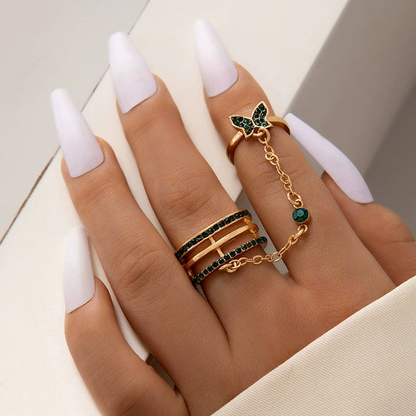 Alloy Fashion Geometric Cut Out Carved Ring Jewelry