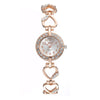 Alloy Fashion Heart String Bracelet Women's Quartz Watch With Round Dial