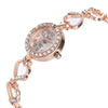 Alloy Fashion Heart String Bracelet Women's Quartz Watch With Round Dial